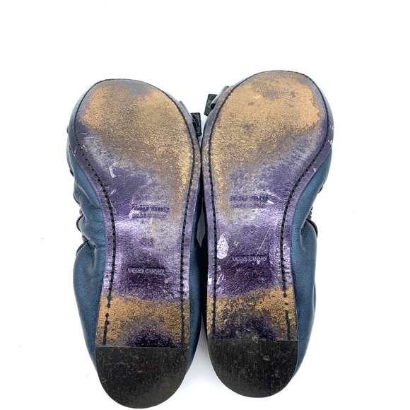 MIU MIU Blue Leather Ballet Flats - Picture 6 of 8